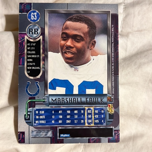 1997 Marshall Faulk * Read - Picture 4 of 4